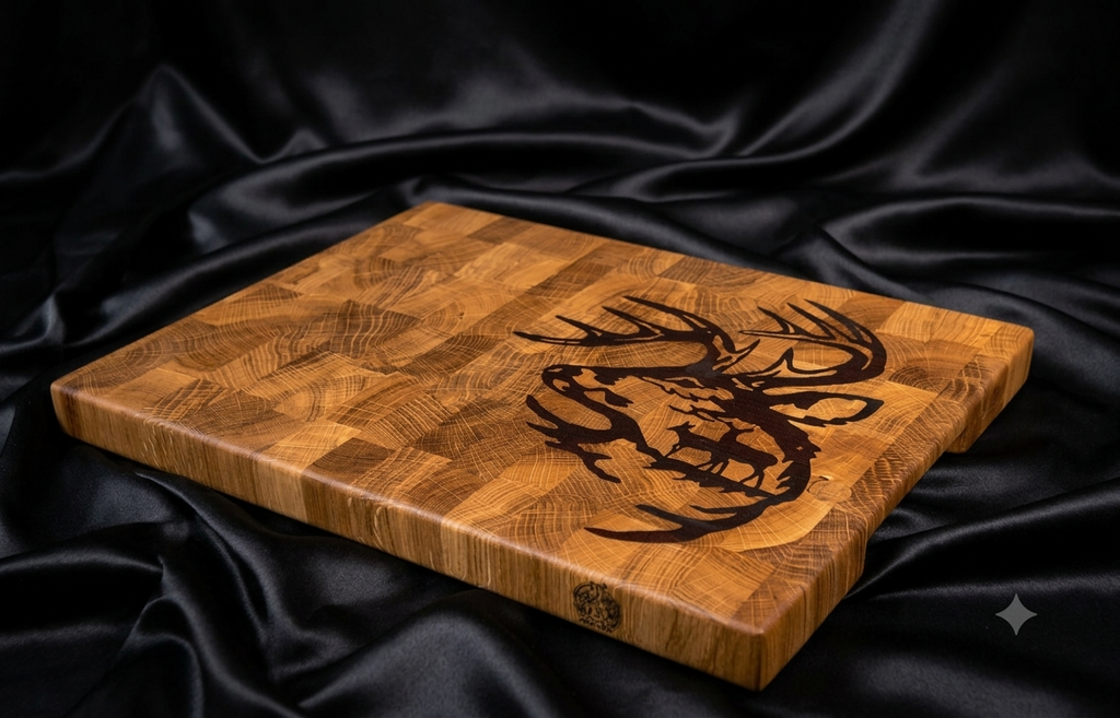 Woodland Stag End-Grain Cutting Board