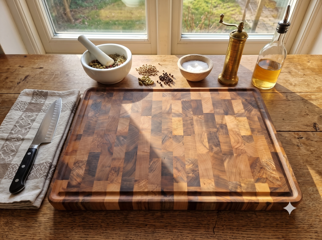 Limited Heritage Maple End-Grain Cutting Board
