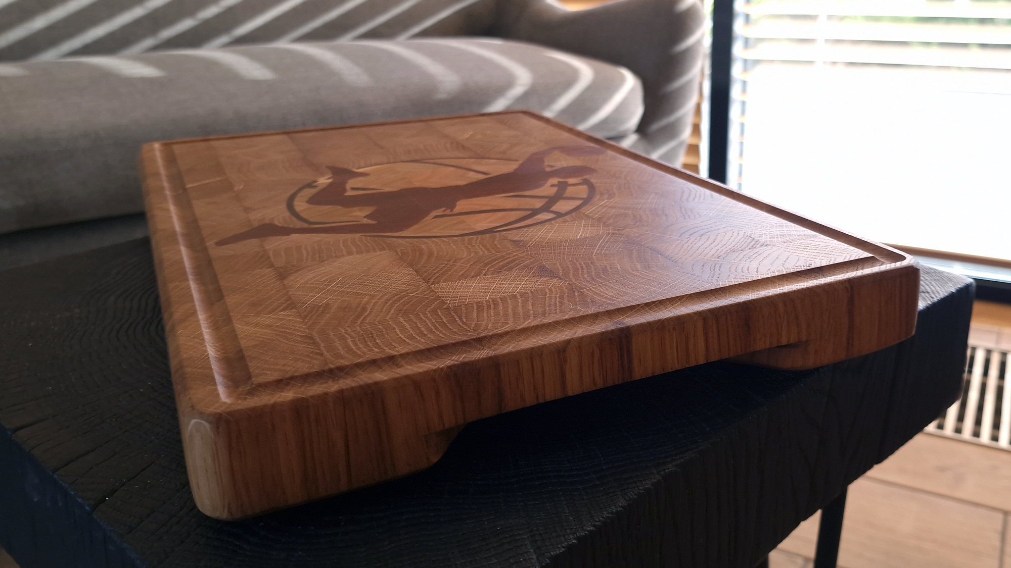 Four-Wood Dunk End-Grain Cutting Board