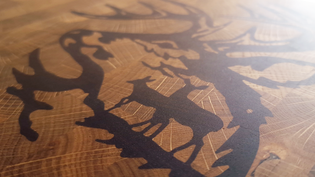 Woodland Stag End-Grain Cutting Board