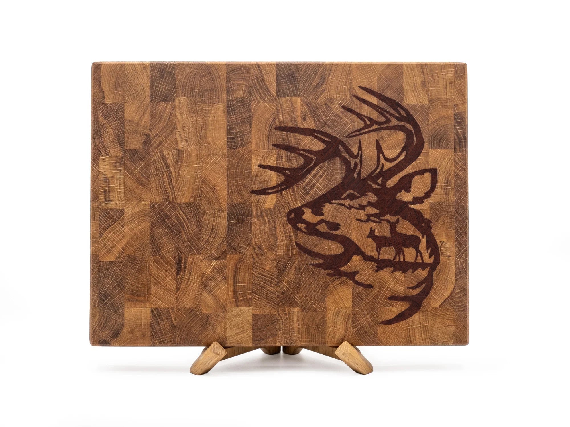 Woodland Stag End-Grain Cutting Board