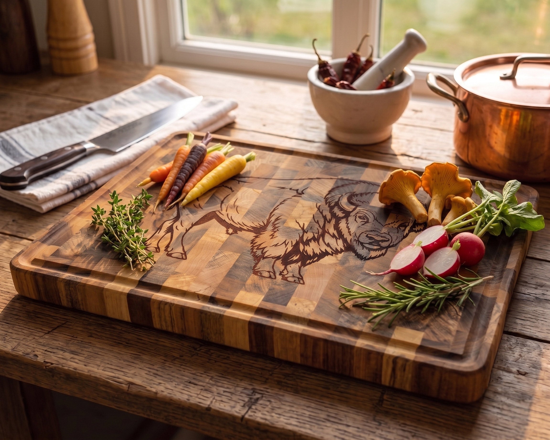 Prairie Monarch End-Grain Cutting Board