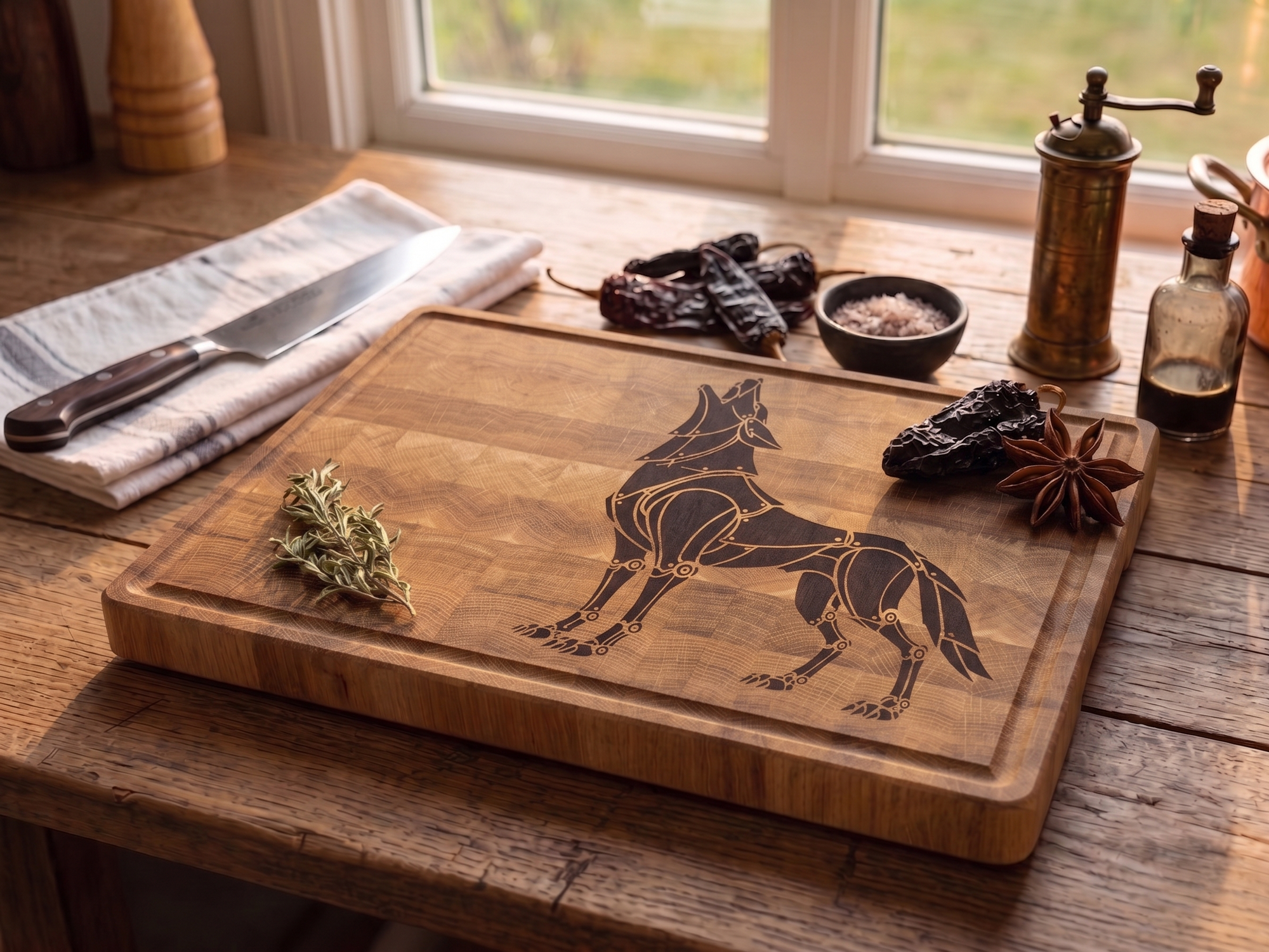 Iron Wolf End-Grain Cutting Board